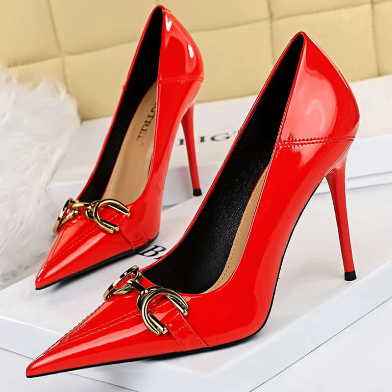 Leather Classic Strap - Zapatos de Tacón Alto de Lujo