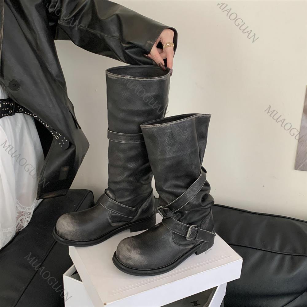 Leather Classic Strap - Botas de caballero altas hasta el