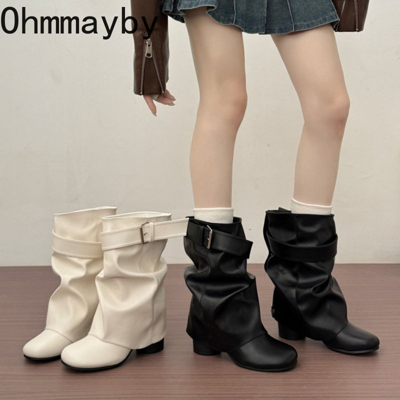 Leather Classic Strap - Nuevas Botas de Cuero para Mujer,