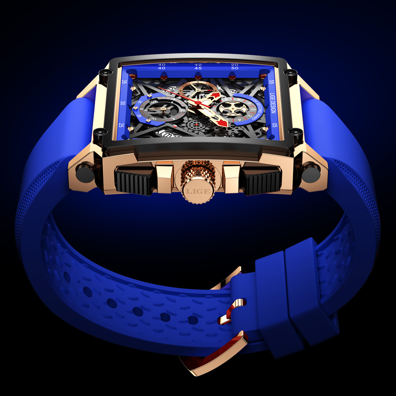 LIGE-reloj analógico con corre - Silicone Band Replacement reseña y precio