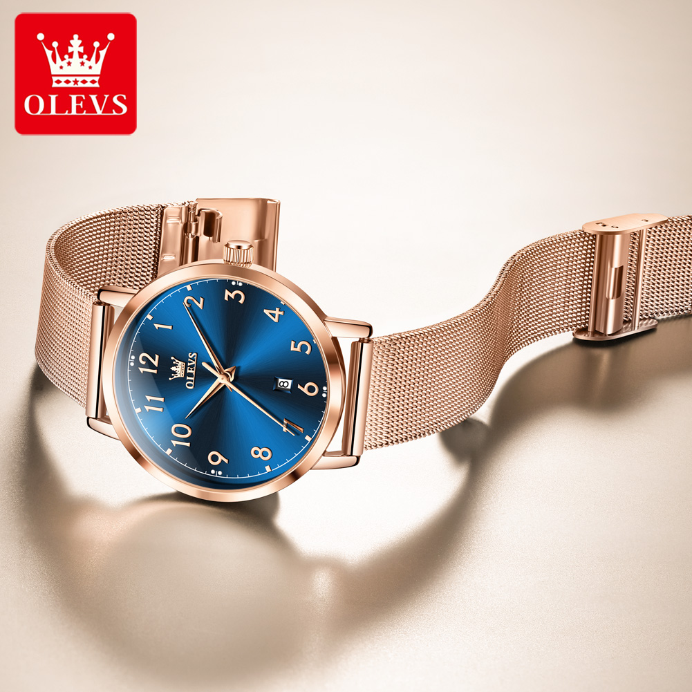 OLEVS 5653 relojes de mujer el - Stainless Mesh Band reseña y precio