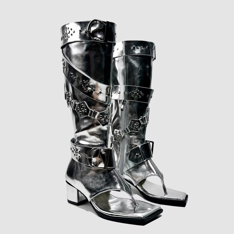 Botas de Tacón Alto con Hebill - Leather Classic Strap reseña y precio
