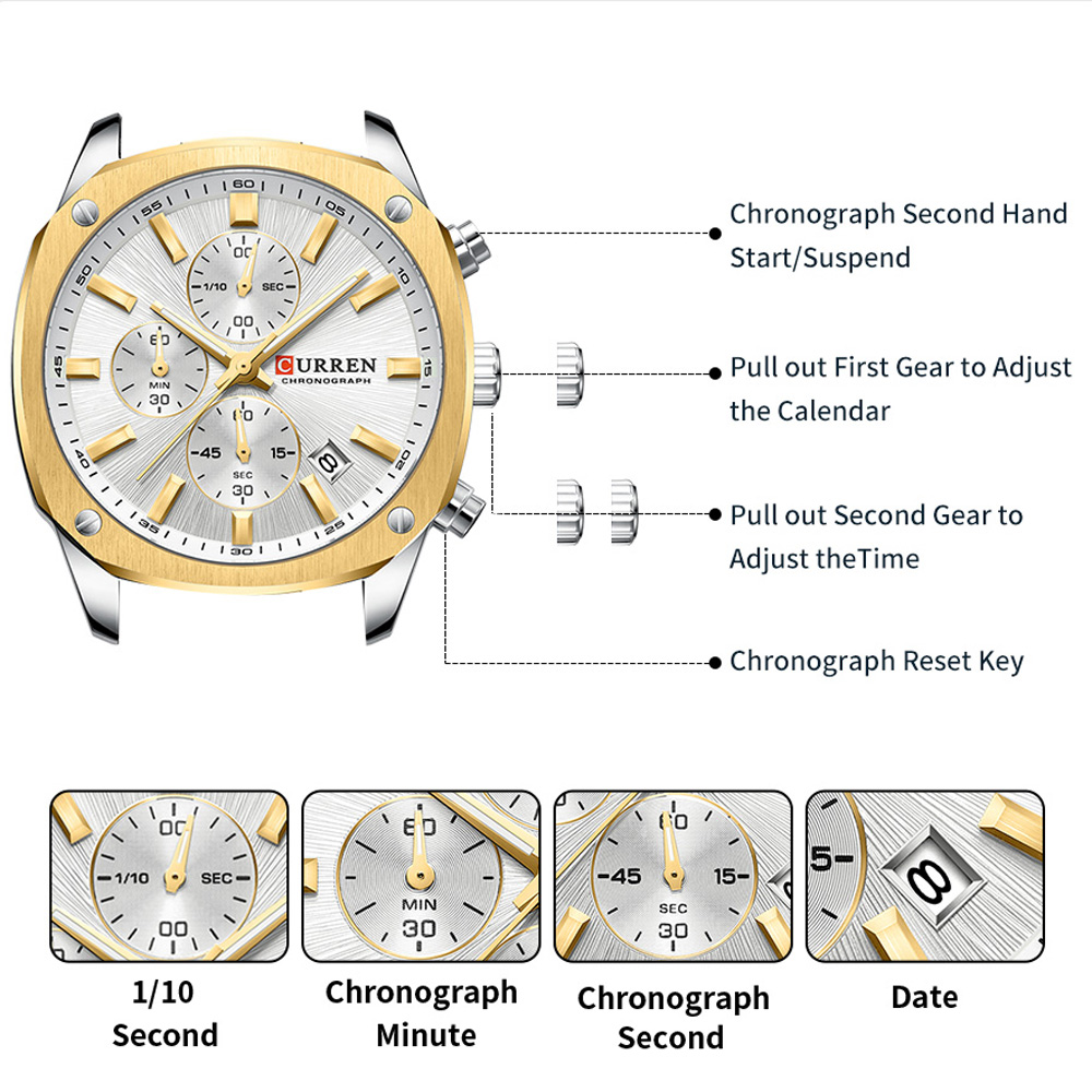 Reloj Deportivo CURREN Moderno - Accessories With Watch reseña y precio