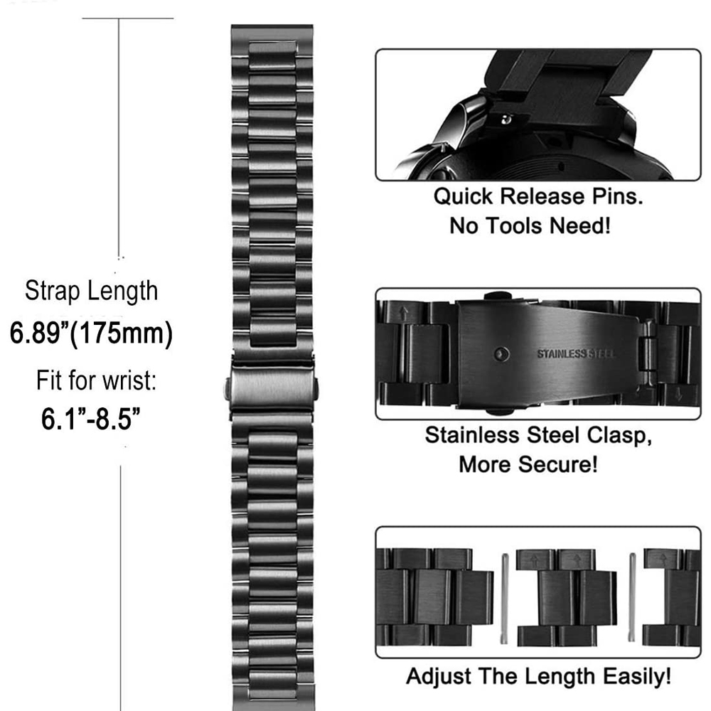 Correa de acero para Huawei Wa - Titan Smartwatch Accessories reseña y precio